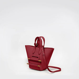 Cassis Mini Leather Burgundy