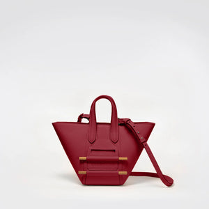 Cassis Mini Leather Burgundy